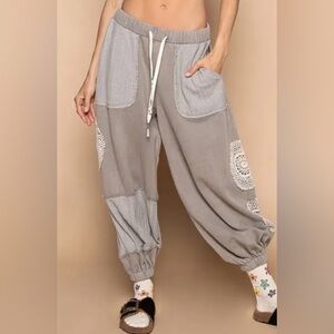POL NWOT Patchwork Joggers